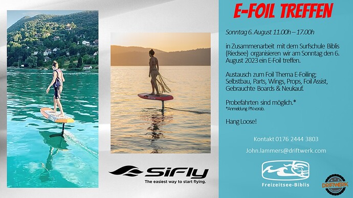 E-Foil treffen 6. August