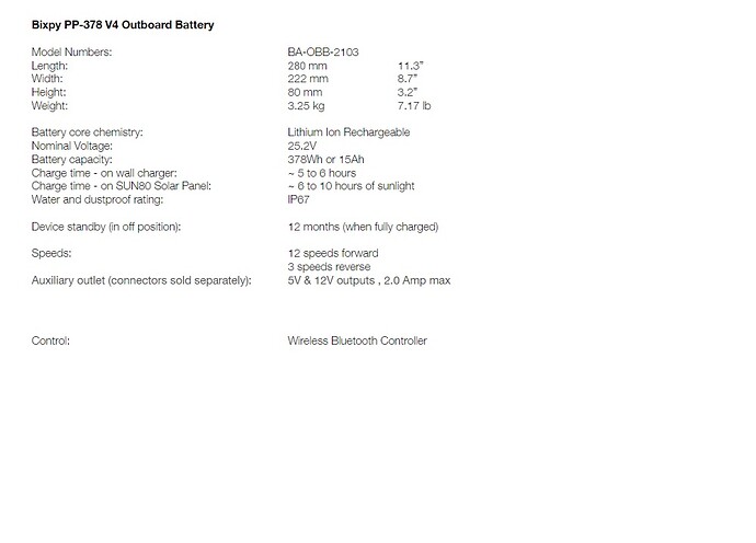 battery specs