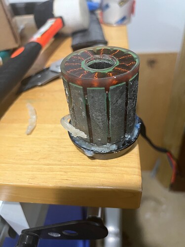 Stator with wax and Epoxy