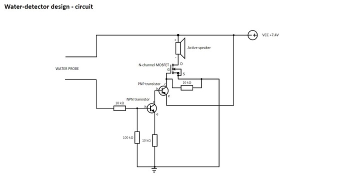 Water detector circuit