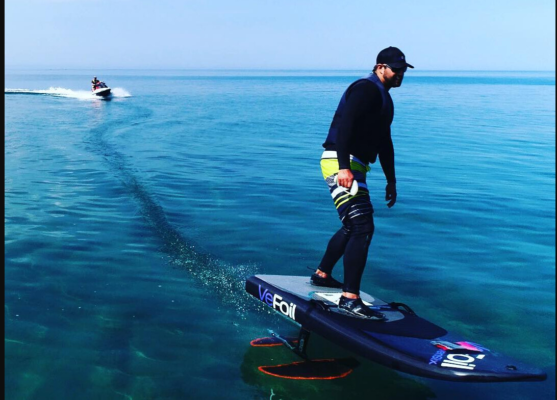 EFOIL Electric Hydrofoil Surfboard. EFOIL Dubai. SUPFOIL. Flying Surfboard.